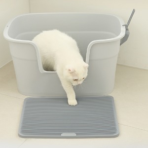 한큐뚝딱 스퀘어 평판형 고양이화장실 모래매트 2colors